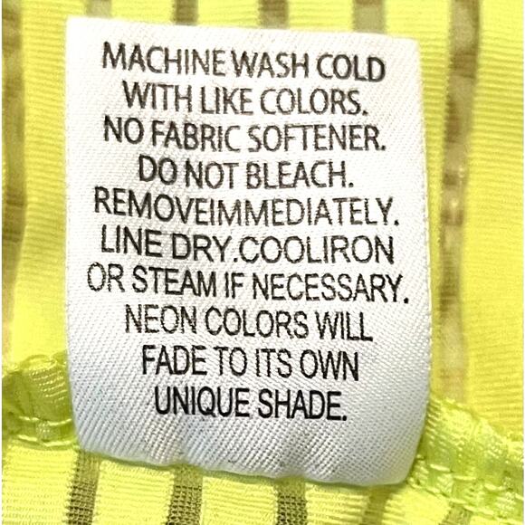 MARIKA TEK DRY WIK RACETBACK TANK TOP, WOMENS, XL, YELLOW & CLEAR MESH PINSTRIPE - Picture 9 of 9